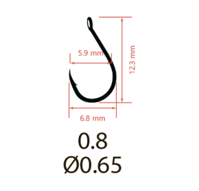 Крючки Saikyo KH-10026 Chinu Ring BN № 0.8 (10шт.)