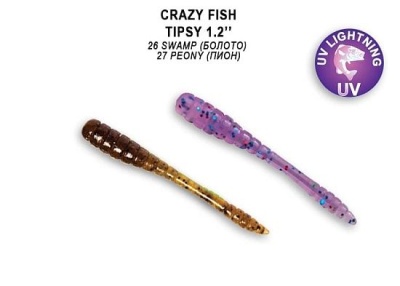 Силикон. приманки Crazy Fish TIPSY 1.2 69-30-26/27-6