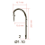 Крючки Saikyo KH-11014 BAIT HOLDER BN № 2 (10шт.)