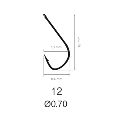 Крючки Saikyo KH-10006 Sode Ring BN № 12 (10шт.)