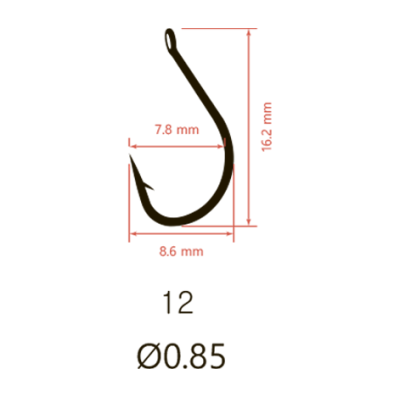 Крючки Saikyo KH-10008 Idumezina BN № 12 (10шт.)