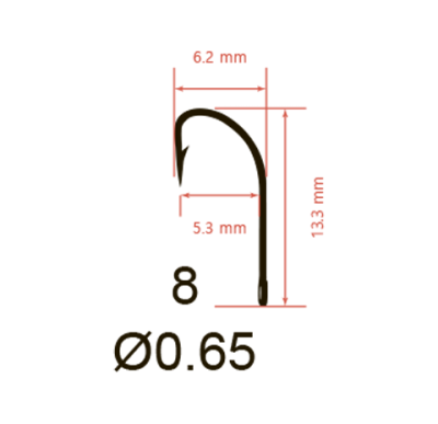 Крючки Saikyo KH-11004 CRYSTAL BN № 8 (10шт.)
