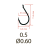 Крючки Saikyo KH-10026 Chinu Ring BN № 0.5 (10шт.)