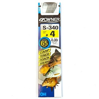 Крючок одинарный с поводком Owner S-340 №6