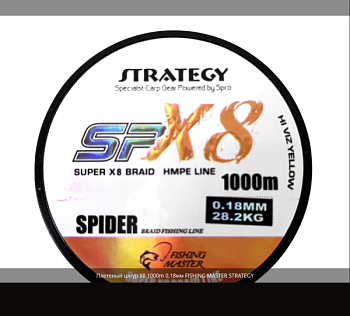 Плетеный шнур Strategy Super X-8 0.18мм 500м