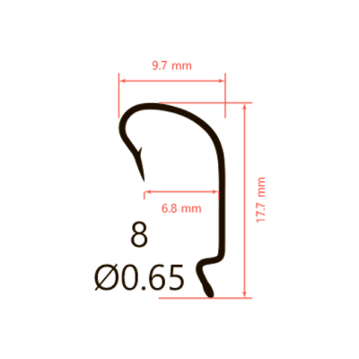 Крючки Saikyo BS-2312 R № 8 (10шт.)