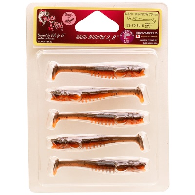Силикон. приманки Crazy Fish NANO MINNOW 2.8  53-70-8d-6
