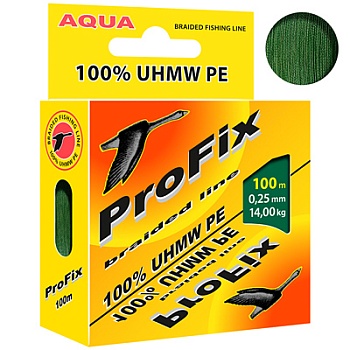 Плетеный шнур AQUA ProFix Dark-Green 0.25mm 100m 