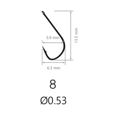 Крючки Saikyo KH-10006 Sode Ring BN № 8 (10шт.)