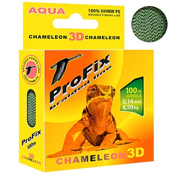Плетеный шнур AQUA ProFix Chameleon 3D Jungle 0.14mm 100m 