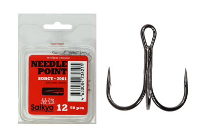 Крючки Saikyo тройн. 7001 BN № 12 (50 шт.)