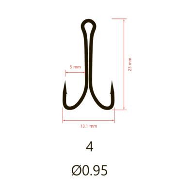 Крючки Saikyo двойн. Normal Shank KH-11041 № 4 BN (100шт.)