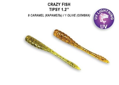 Силикон. приманки Crazy Fish TIPSY 1.2 69-30-1/9-6