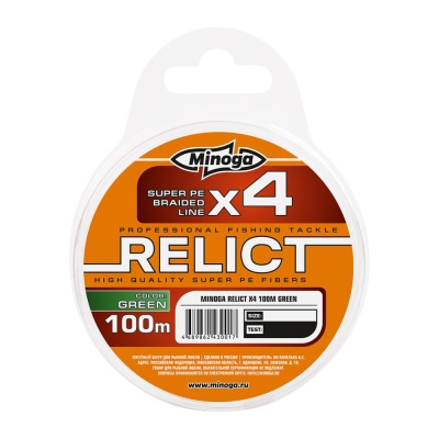 Шнур Minoga RELICT Green X4 100m d 0.20 mm