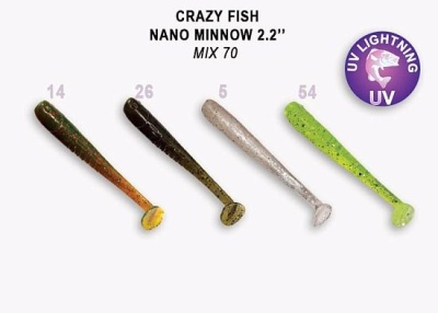 Силикон. приманки Crazy Fish NANO MINNOW 2.2  22-55-M70-6 