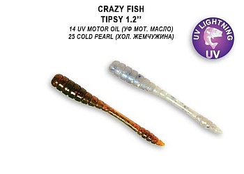 Силикон. приманки Crazy Fish TIPSY 1.2 69-30-14/25-6