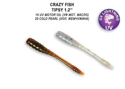Силикон. приманки Crazy Fish TIPSY 1.2 69-30-14/25-6