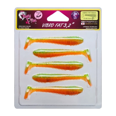 Силикон. приманки Crazy Fish Vibro Fat 3.2  73-80-5d-6