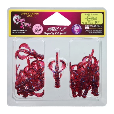 Силикон. приманки Crazy Fish Nimble 1.2  76-30-73-6