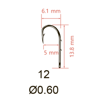 Крючки Saikyo KH-11014 BAIT HOLDER BN № 12 (10шт.)