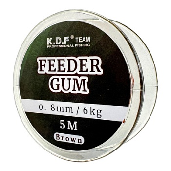 Фидерная резинка Feeder Gum 0,8мм 5м 6кг цв коричневый