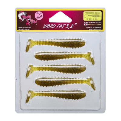 Силикон. приманки Crazy Fish Vibro Fat 3.2  73-80-1-6