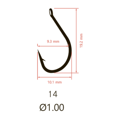 Крючки Saikyo KH-10008 Idumezina BN № 14 (10шт.)