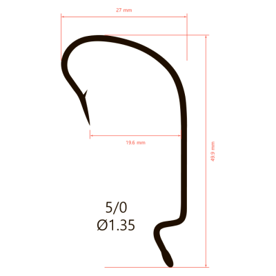 Крючки Saikyo BS-2312 BN № 5/0 (10шт.)