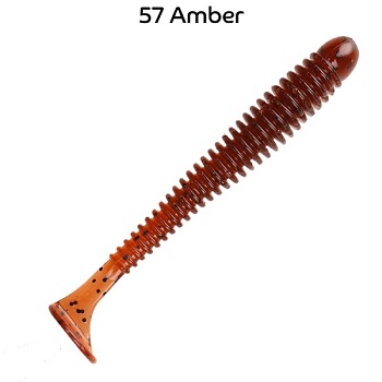 Силикон. приманки Crazy Fish Vibro Worm 3.  11-75-57-6