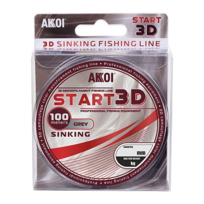 Леска AKKOI START 3D 100m grey 0.12mm