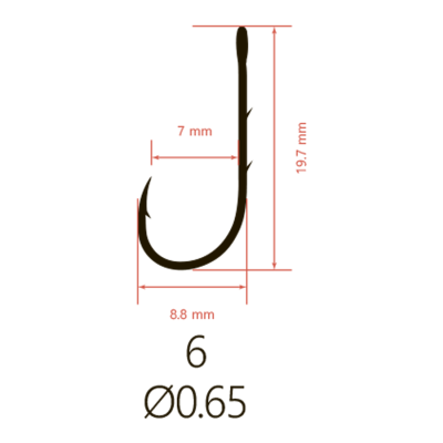 Крючки Saikyo KH-10121  BN № 6 (10шт.)
