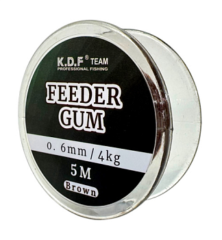 Фидерная резинка Feeder Gum 0,6мм 5м 4кг цв коричневый