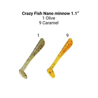 Силикон. приманки Crazy Fish Nano minnow 1.1 68-27-1/9-6