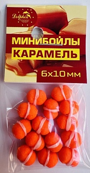 Бойлы Dolphin 6/10 тонущие(карамель)