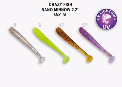 Силикон. приманки Crazy Fish NANO MINNOW 2.2  22-55-M16-6 