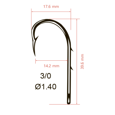 Крючки Saikyo KH-11014 BAIT HOLDER BN № 3/0 (10шт.)