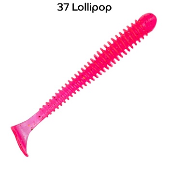 Силикон. приманки Crazy Fish Vibro Worm 3.  11-75-37-6