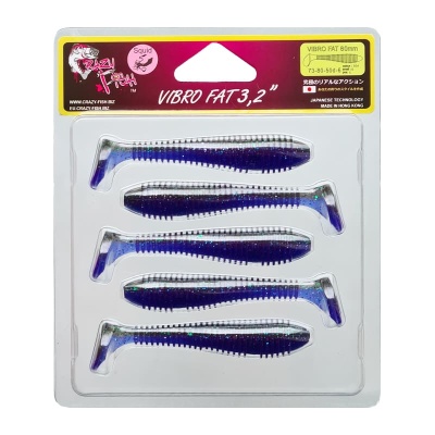Силикон. приманки Crazy Fish Vibro Fat 3.2  73-80-50d-6