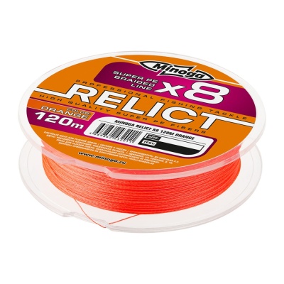 Шнур Minoga RELICT Orange X8 120m d 0.22 mm