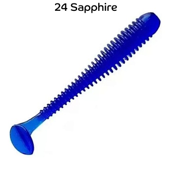 Силикон. приманки Crazy Fish Vibro Worm 3.  11-75-24-6