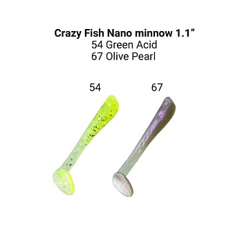 54/67 Силикон. приманки Crazy Fish Nano minnow 1.1 68-27-54/67-6