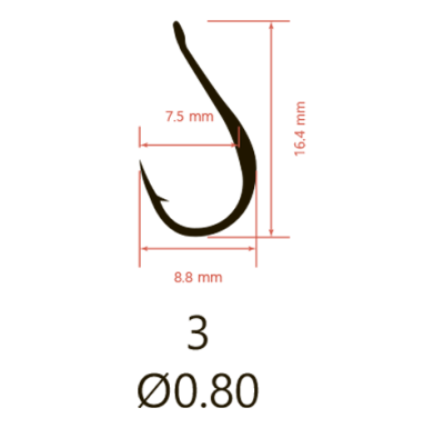 Крючки Saikyo KH-10062 NI CHINU DOUSKI BN № 3 (10шт.)
