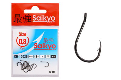 Крючки Saikyo KH-10026 Chinu Ring BN № 0.8 (10шт.)