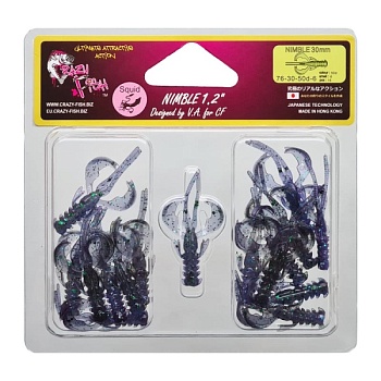 Силикон. приманки Crazy Fish Nimble 1.2  76-30-50d-6