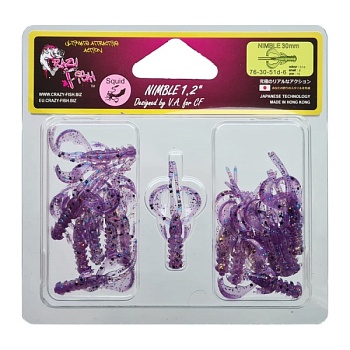 Силикон. приманки Crazy Fish Nimble 1.2  76-30-51d-6