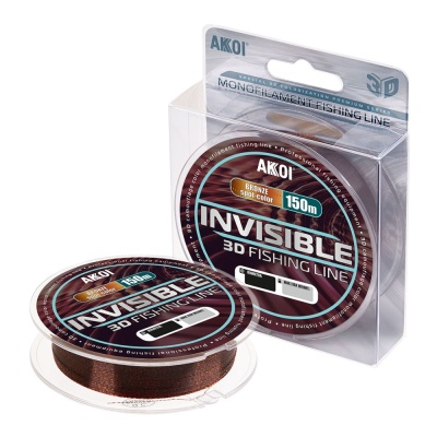 Леска AKKOI INVISIBLE 3D 150m chameleon-bronze 0.30mm 