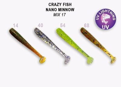 Силикон. приманки Crazy Fish NANO MINNOW  6-40-M17-6 