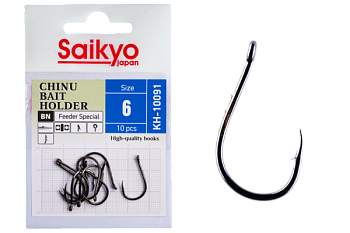 Крючки Saikyo KH-10091 BN CHINU BAIT HOLDER № 6 (10шт.)