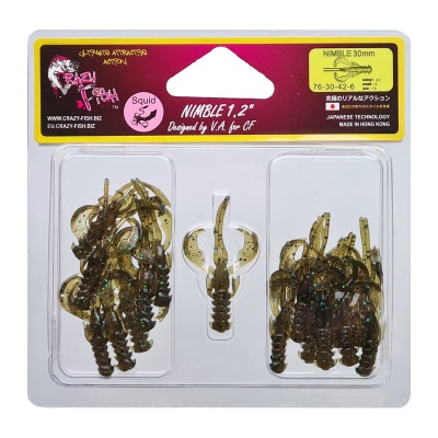 Силикон. приманки Crazy Fish Nimble 1.2  76-30-42-6
