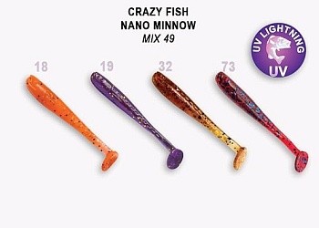 Силикон. приманки Crazy Fish NANO MINNOW  6-40-M49-6 